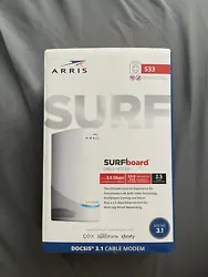 Upgrade your internet connection with the ARRIS SURFboard S33 DOCSIS 3.1 Internet Cable Modem. This modem supports an...