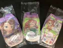 Three 3 rare pull-ups. Princesses 3-4t palace pets 2-3t. Sealed in plastic with silica for preservation and collecting.