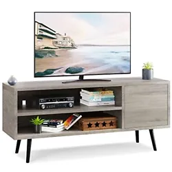 Wide Usage-A classic design TV console with storage makes this piece more than just a ordinary TV console, it can also...
