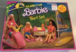 Vintage NEW SEALED 1987 Island Fun Barbie Surf Set No. 7948 Arco Mattel RARE.
