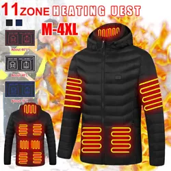 11 Zone Heated Vest Electric USB Jacket Winter Warm Unsex Body Heating Coat. USB Electric Heated Warm Vest Winter Wear...