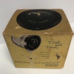 Rare cocktail blender with plastic jar for gin and a compartment for vermouth- I found an ad online from 1958 which...