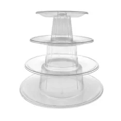 The plastic cake display stand is simple in design, lightweight, easy to use and removable. Nested designs allow for...