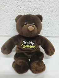 VINTAGE 2000 TEDDY GRAHAMS CHUNKY CHOCOLATE PLUSH BEAN BAG BEAR STUFFED ANIMAL. Tb1