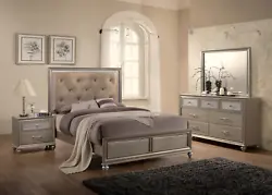 4-PC Includes: (1) Panel Bed, (1) Dresser, (1) Mirror, (1) Nightstand. Create a cozy and serene atmosphere for your...