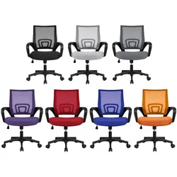 Robust chair construction: This mid-back office chair is constructed of hard-wearing nylon mesh, durable star base,...