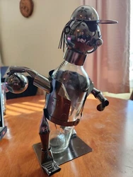 Bowling Alley Metal Wine Bottle Holder.