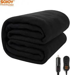 12V Heated Travel Cars, SUVs, Trucks Camping Blanket is electrically-heated and plugs into your cars cigarette lighter...