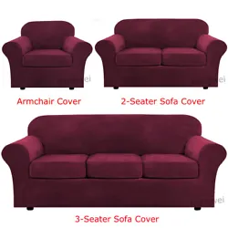 Armchair: 1 x Sofa Slipcover With 1pcs Individual Cushion Covers. ♥Premium Fabric: Made of ultra-soft and gentle...
