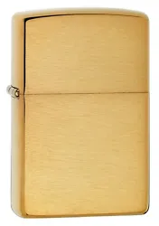 Zippo item # 204B. Zippo Brushed Brass Lighter. This item is very similar to item 204 but this item does not have the...