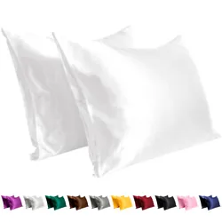Our satin pillowcase is made with nice microfiber fabric for optimal softness and easy care. Theyre silky soft against...