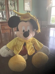 Disney Mickey Mouse Class of 2006 Plush Disney Store Yellow Cap and Gown Shoes.