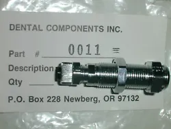 Dental Components Inc. Part # 0011. This is the female quick connecting port on your dental unit. It provides automatic...