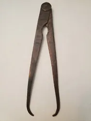 Antique Copper Forceps Tool Drafting ?. Unsure of actual use. Well built, made of copper, no markings at all, 7