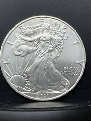 2021 American 1 oz Silver Eagle $1 Coin 999 Fine Silver Uncirculated - Type 1. See photos ..coin pictured is coin...