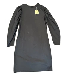 Adorable Hilda Henri Girls Black Cotton Blend Puff Sleeve Dress Size 16. Great for all seasons. Ready for its new...