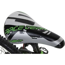 The boys bike, in black and green, is equipped with front caliper and rear coaster brakes, allowing your child to stop...