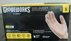 Gloveworks Vinyl Gloves Size Small, Smooth, 100 count. 😁Thank you for looking. Please check out my other listings.