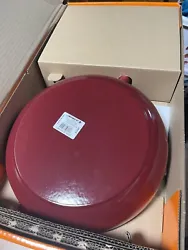 Brand new in box Le cruset skillet. The color is cerise (red). Retail is over $288.00. Comes from a smoke free home. No...