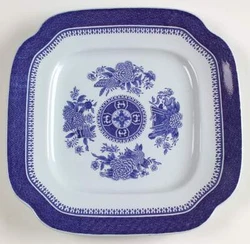 Spode Fitzhugh Blue Square Salad Plate Blue.