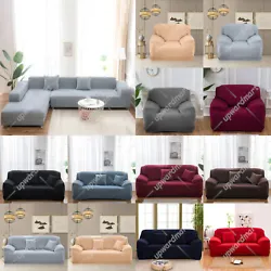 Sofa Couch Slip Over Easy Fit Stretch Covers Elastic Fabric Fit Settee Protector. Super Fit Stretch Sofa Slipcover...