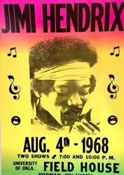JIMI HENDRIX. Norman Oklahoma. University of Oklahoma. Aug. 4th 1968. Since I have more than one and they are all in...
