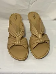 Born Sandals, Size 10, New, Leather Wedge. A little dirt on bottom but never worn.
