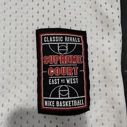Vintage NIKE Supreme Court East vs West Basketball Jersey Size Large.