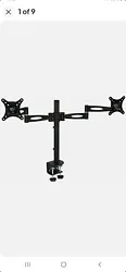 Mount-It! Dual Monitor Mount Arms Desk Stand | Fits 19-27 Inch Screens MI-725.
