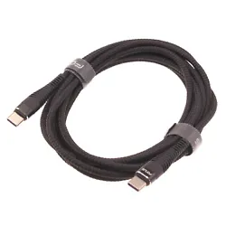 10ft Long Durable Braided Cable supports fast and PD charging. Ideal for charging and powering USB Type-C enabled...