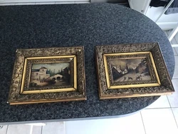 Paire De Tableaux Anciens 19ieme. Trouvé dans un vide grenier au touquet mais venant de la région d’Amiens ces deux...