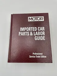 2001 MOTORS IMPORTED CAR PARTS & TIME GUIDE MANUAL 97 98 99 00 01 TOYOTA MAZDA. Excellent condition