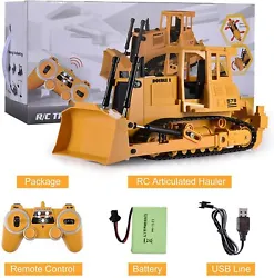 Remote dozer function, push basket can rise/fall;. The appearance of a simulated crawler bulldozer, with a...