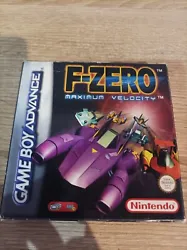 Game Boy Advance GBA F-Zero Maximum Velocity en boite avec notice.
