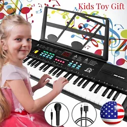 Educational Piano Keyboard: Kids not only can play the keyboard with the music. Equipped with external microphone, your...
