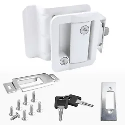White RV Paddle Entry Door Lock Latch Handle Knob Deadbolt Free Shipping Ships Same Or Next Business Day ---New Entry...