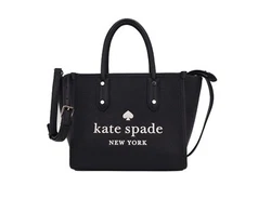 Style: Kate Spade Ella Small White Logo Crossbody Tote Bag (Black). Features: Interior Zip Pocket,...