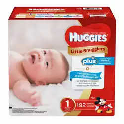 Size 1: Up to 14lbs, 192ct. Huggies Plus Diapers Sizes 1 - 6. The Perks of HUGGIES Plus. In the event a product is...