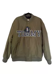 NWT Men’s TOMMY HILFIGER Olive Green Winter Jacket w/ Navy Chest LogoSize: LargeFeatures: Padded interior,...