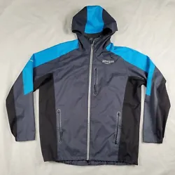 Amazon Prime Rain Shell Reflective Mens XL Hooded Full Zip Jacket. FLAW  Has some small scuffs on the front bottom and...