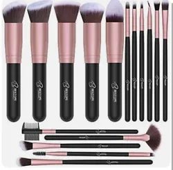 BESTOPE Makeup Brushes 16 PCs Makeup Brush Set Premium Synthetic Foundation.