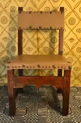 18th Century Spanish Colonial Low or Child’s Chair has solid wood construction (I believe it is Walnut) and...