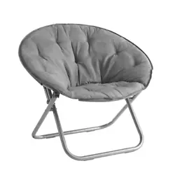 The Mainstays Microsuede Saucer™ Chairs is available in a variety of colors. These include black, light gray, navy,...