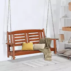 Attach importance to this 112 53 52cm 600lbs With Chain Double Wooden Swing! This comfortable swing is built to last...