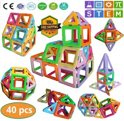 Suitable for 3-9 year old kids both boys & girls. These colorful magnet blocks for kids are brilliantly versatile and...