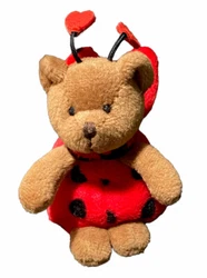 Sold as pictured. From a smoke free environment. Please zoom in on photos for condition.Russ Love Bug Teddy Bear In...