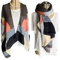 Super pretty Sole Society Boho Southwestern large poncho/scarf/wrap! Double it to make it shorter. Wear it however...