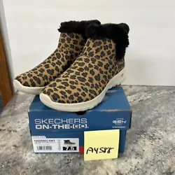 Perk up your cold-weather look with these animal-print ankle boots, finished with a flourish of faux fur for warmth....