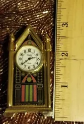Xamodu Solid Brass Quartz Small Desk Clock - keeps time, new battery.