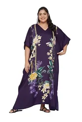 This simple random go to Kaftan is 100 % Polyester and 100% Rayon. Wear this kaftan to a casual evening out for drinks...